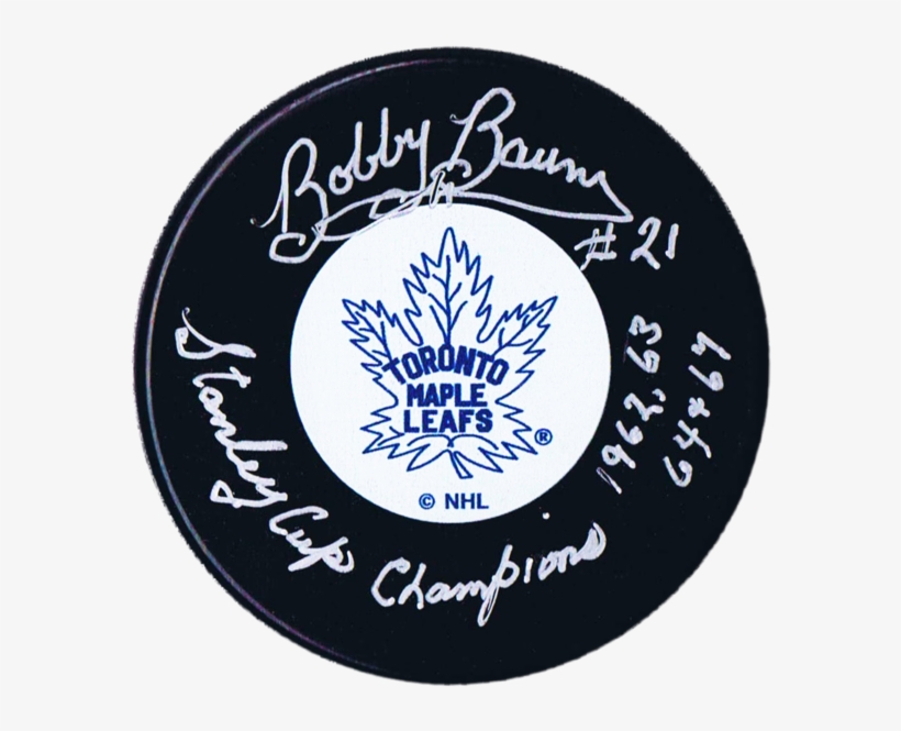 Bobby Baun Autographed Toronto Maple Leafs Stanley - Emblem, transparent png download