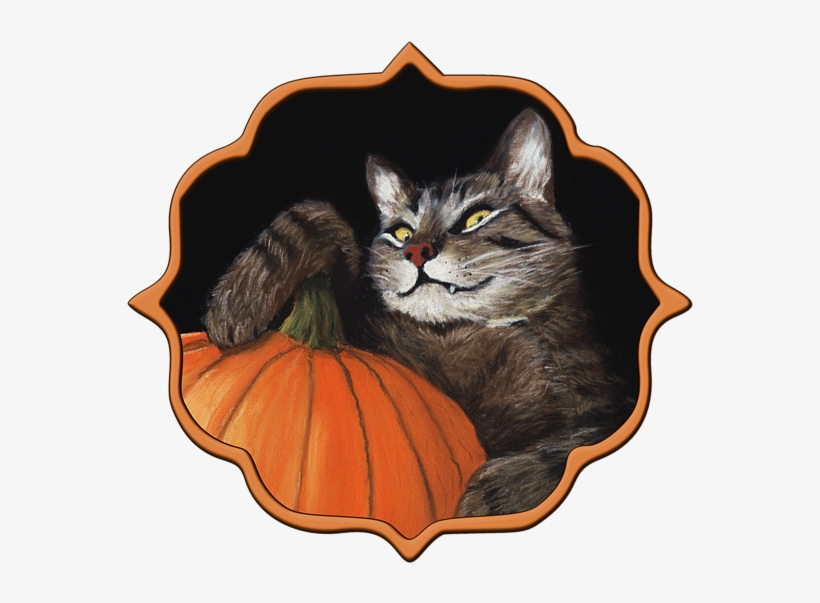 Click And Drag To Re-position The Image, If Desired - Halloween Cat Paintings, transparent png download