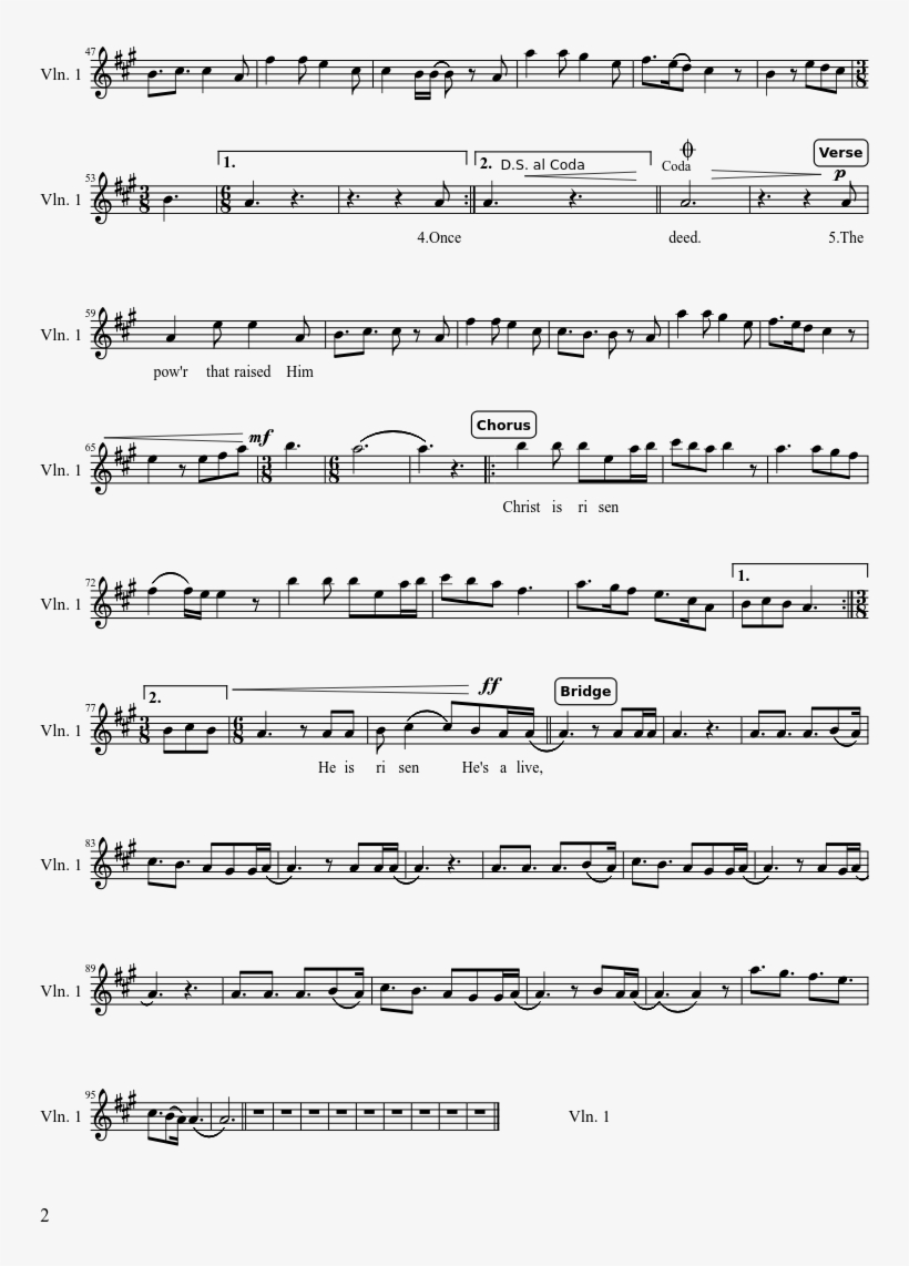 Christ Is Risen, He Is Risen Indeed Sheet Music Composed, transparent png download