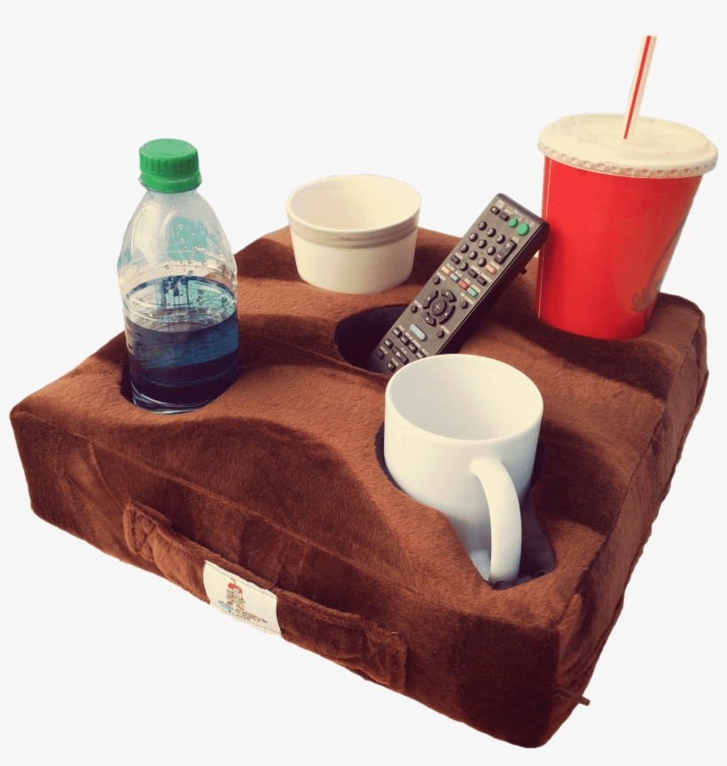 Cup Cozy Pillow Seen On Funderdome Works On Couch And - Drink Holder Pillow, transparent png download