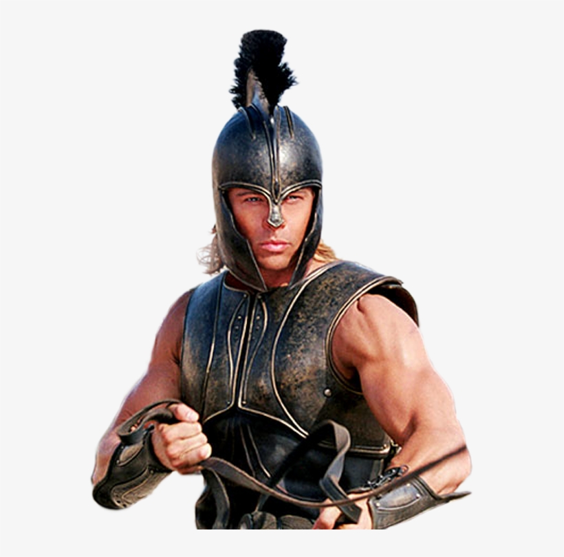 A Nemzedéke Egyik Legjobb Színészének Kikiáltott Brad - Brad Pitt Achilles Helmet, transparent png download