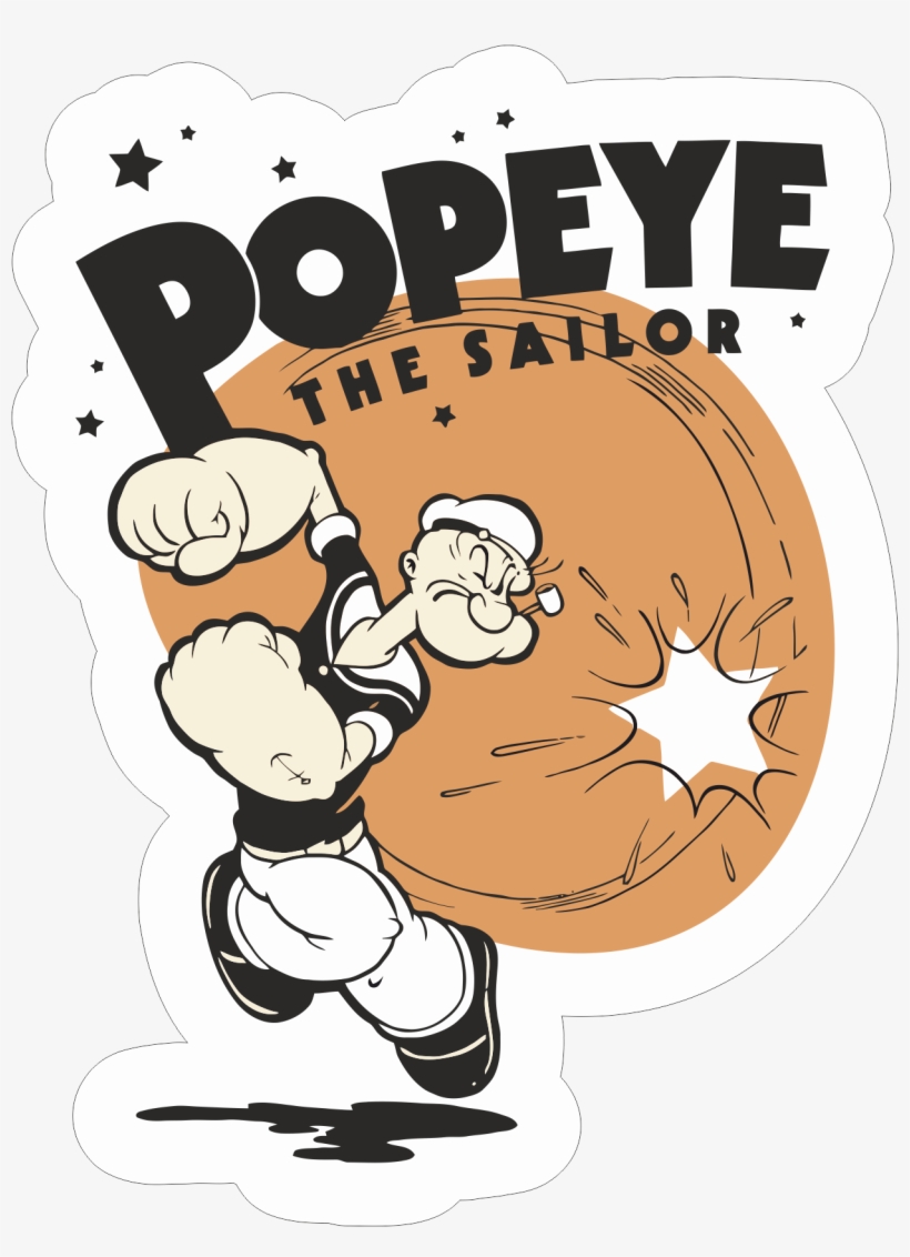 Popeye The Sailor Sticker - Popeye Volume 1 Dvd, transparent png download