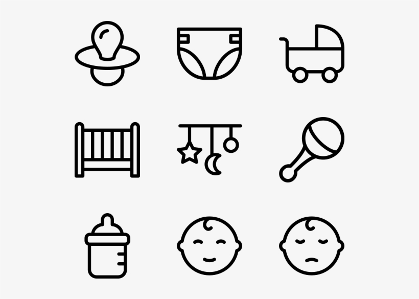 Baby - Game Line Icon, transparent png download