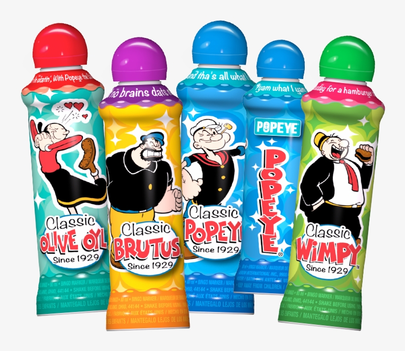 Popeye Bingo Ink Markers - Plastic Bottle, transparent png download