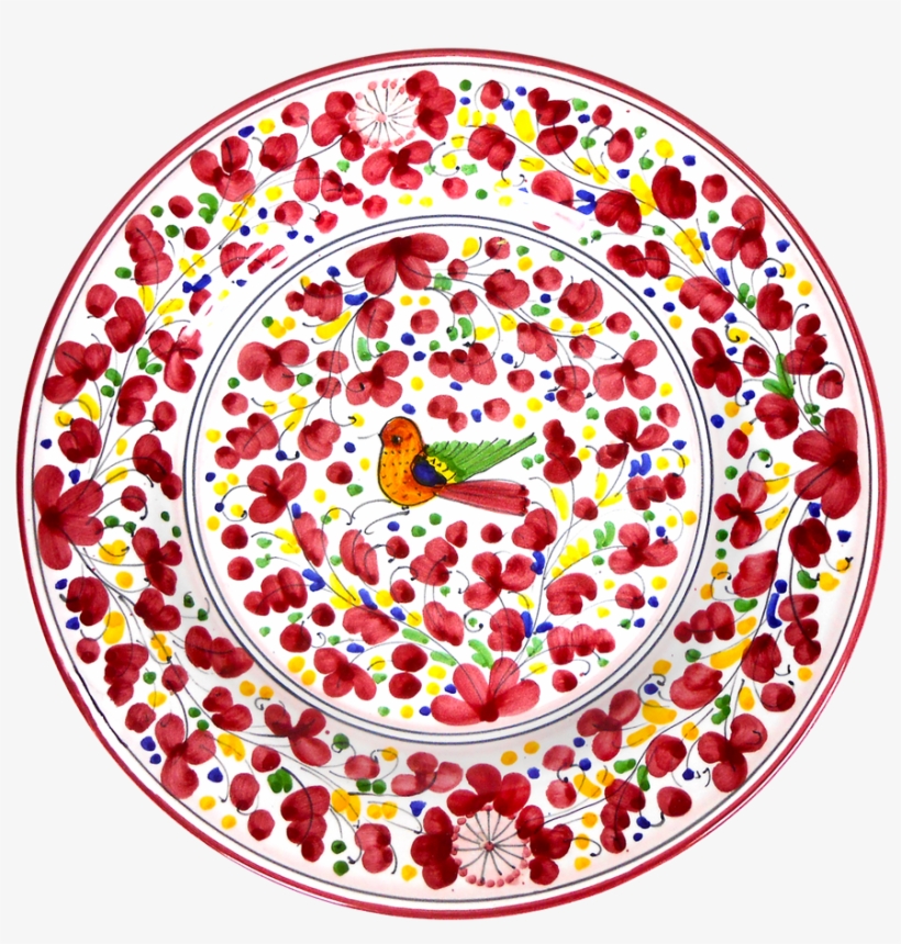 Dinner Plate Arabesco Rosso - Circle, transparent png download