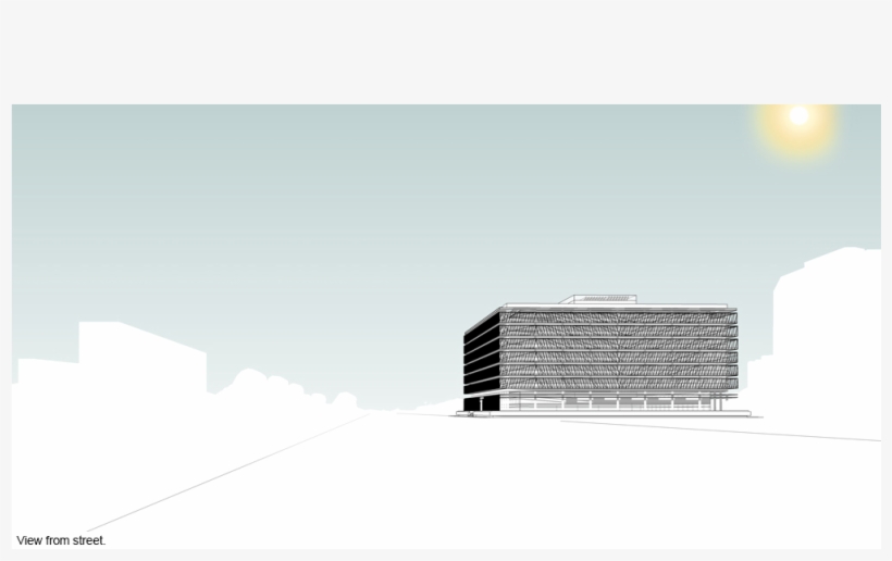 Retrofitted Office Building Exterior Light Shelves - Commercial Building, transparent png download