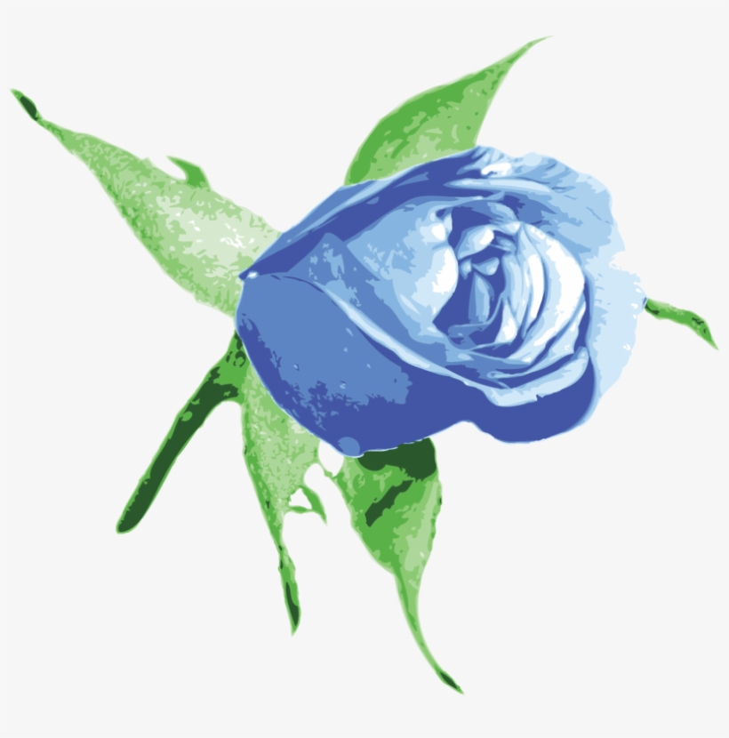 Blue Rose Flower Computer Icons - Blue Rose Bud Png, transparent png download