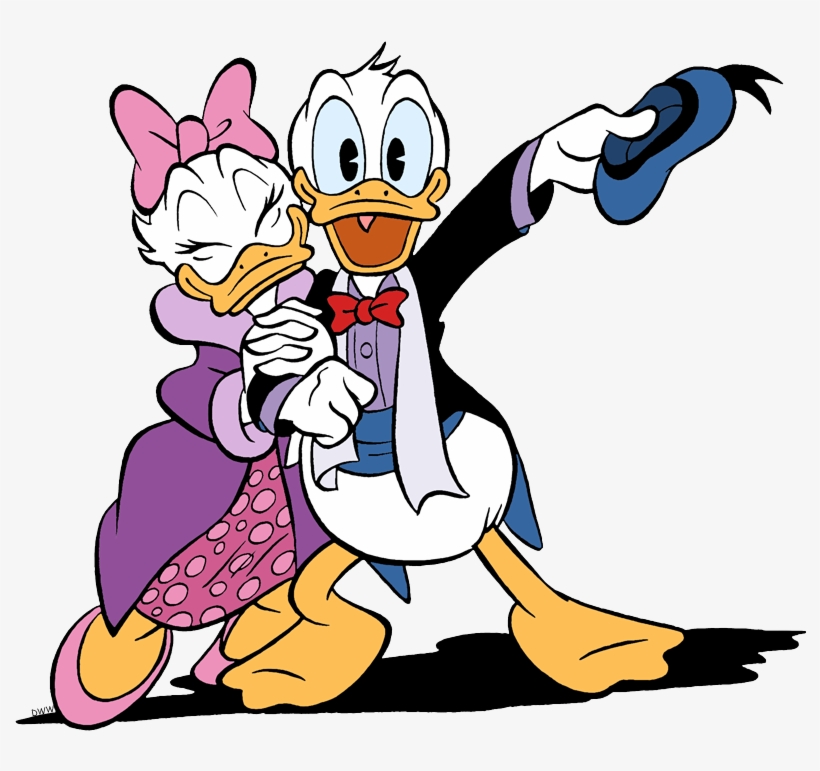 Daisy, Donald All Dressed Up For A Night On The Town - Cartoon, transparent png download