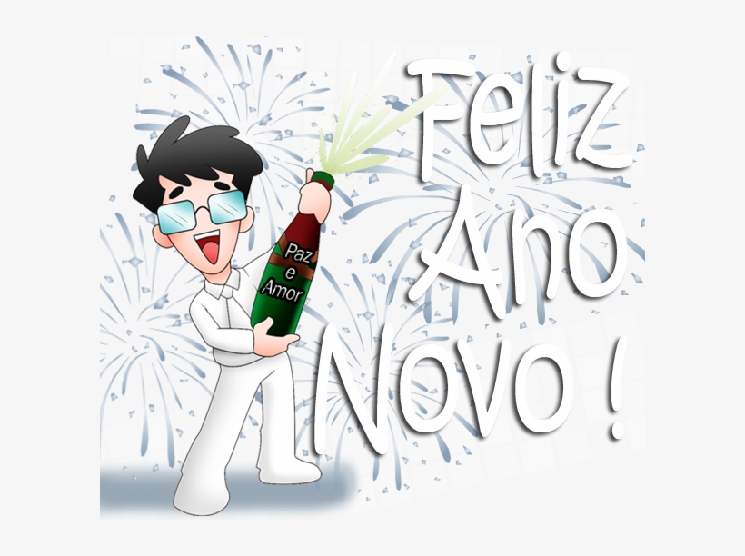 Ano Novo Paqz E Amor - Cartoon, transparent png download