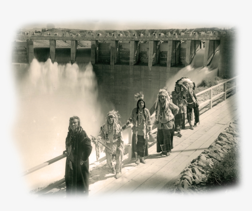 Tribal Leaders Posing Below Dam - Confederated Salish And Kootenai Tribes Montana, transparent png download