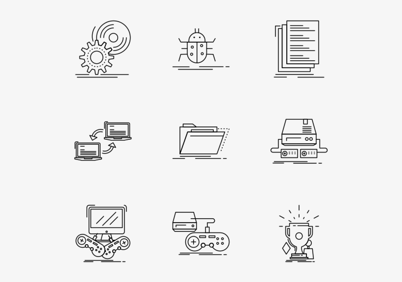 Sofware Engineering Video & Gaming - Line Art, transparent png download