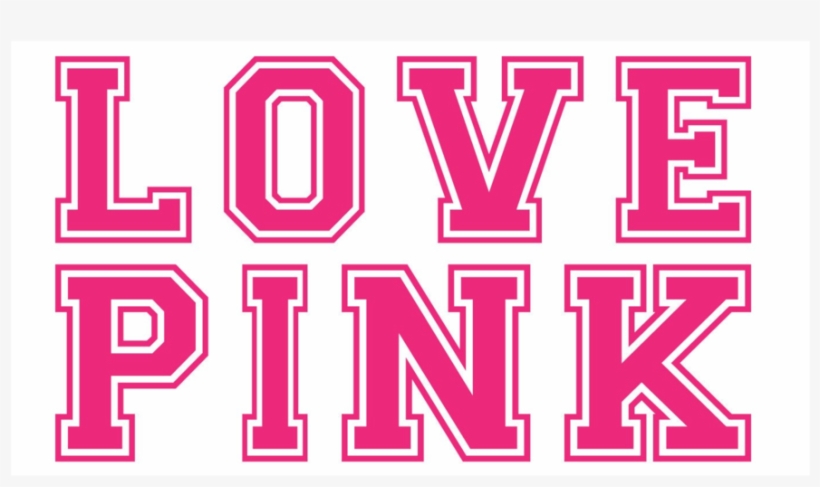Pink Sticker Love Pink - Graphic Design, transparent png download