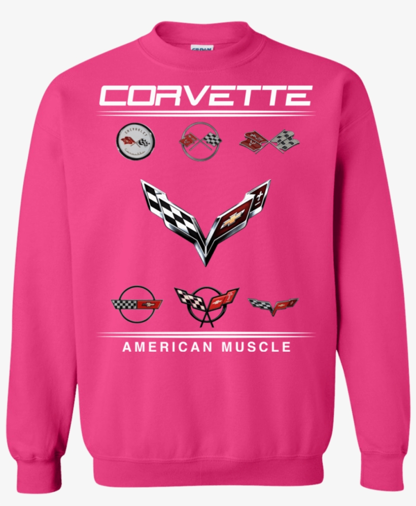 Corvette Logo Emblem Flag C1 C2 C3 C4 C5 C6 C7 Pullover - Versace Christmas Sweater, transparent png download