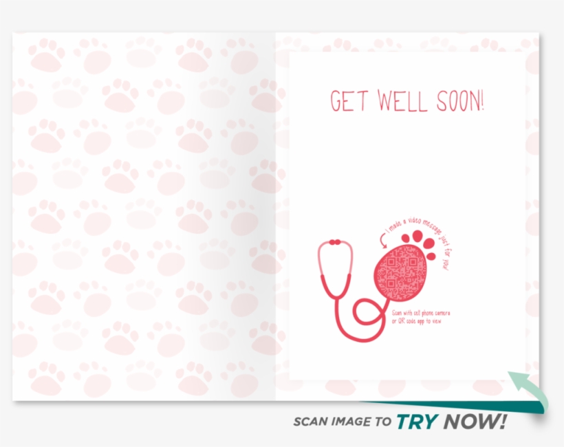 Get Well Soon Card Me-ouch - Paper, transparent png download