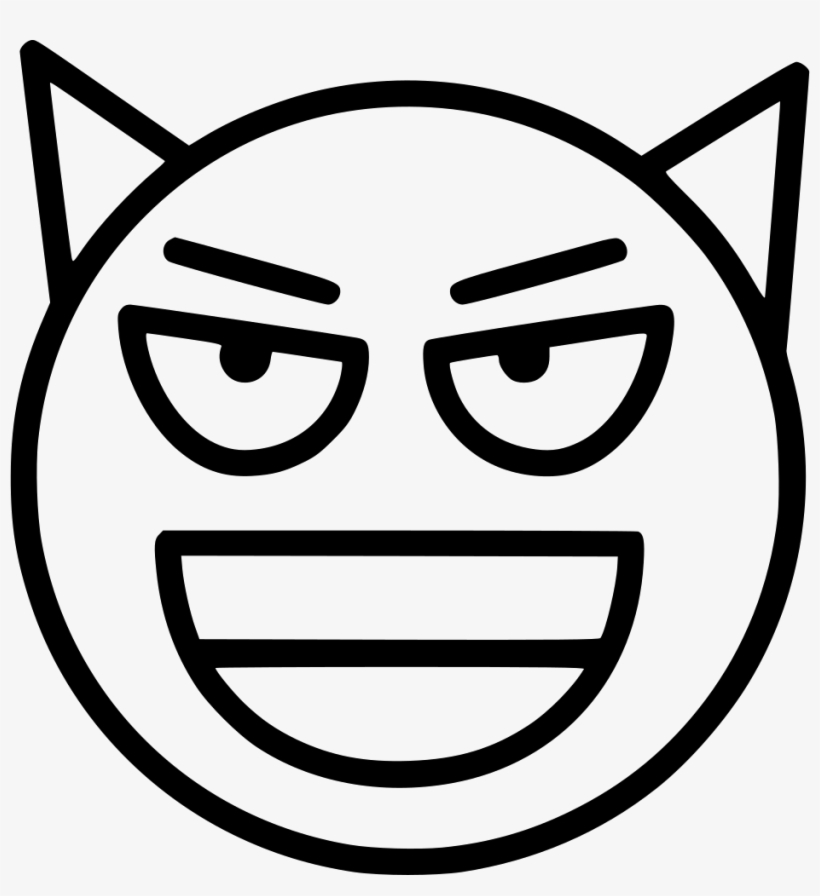 Png File Svg - Smiling Face With Horns, transparent png download