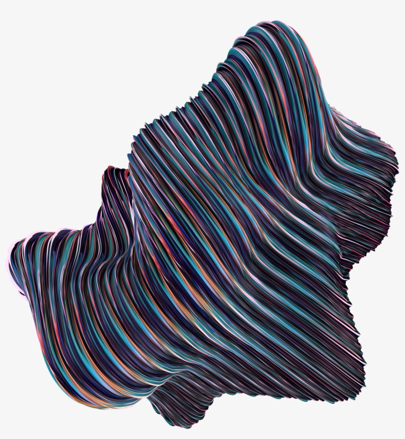 A Piece From “morph,” A Pack Of Bursting 3d Shapes - Sock, transparent png download