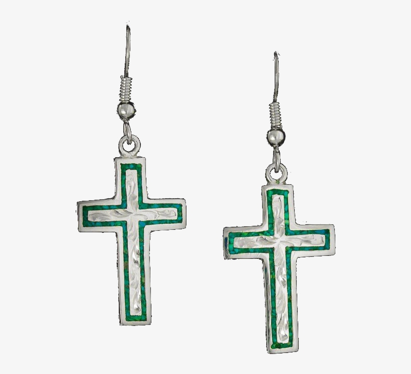 Vogt Silversmiths Collections Whitney Turquoise Crosses - Earrings, transparent png download