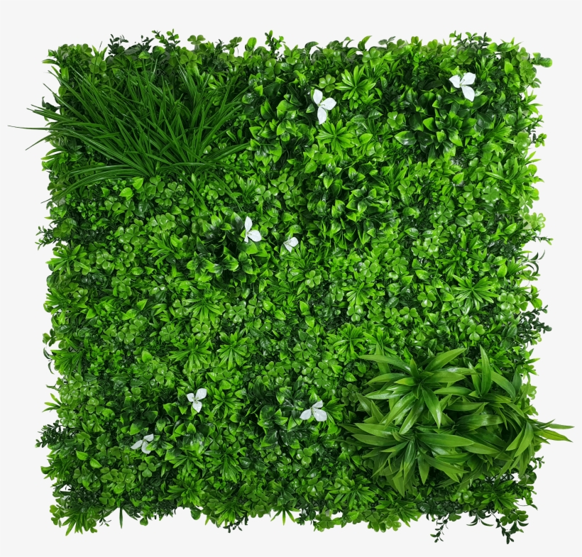White Oasis Vertical Garden Hedge Panel - Artificial Green Wall Sheets, transparent png download