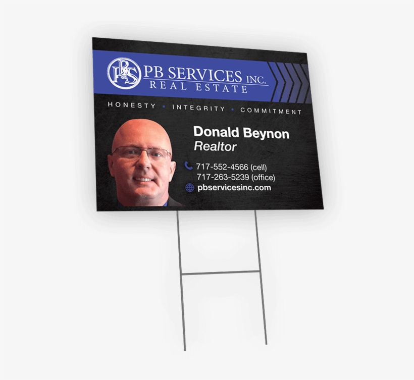 Pb Services Real Estate Sign - Banner, transparent png download