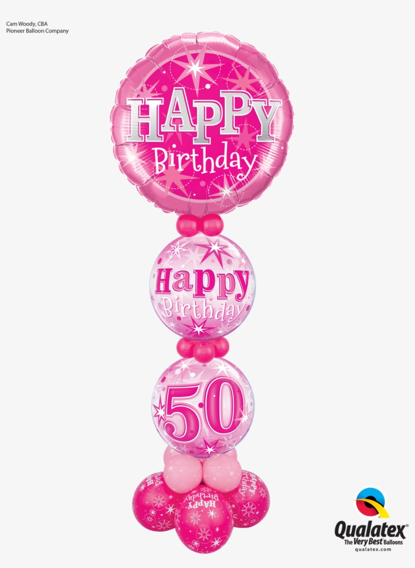 Birthday Sparkle Column Ages 18-60 Pink - Birthday Balloon Blue Png, transparent png download
