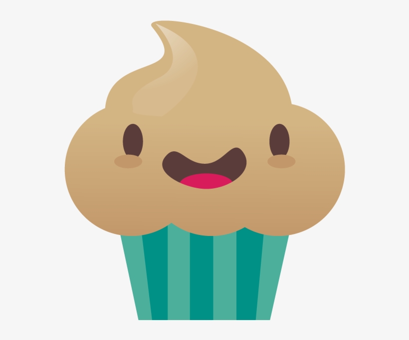 Cute Choco Cupcake - Cupcake, transparent png download