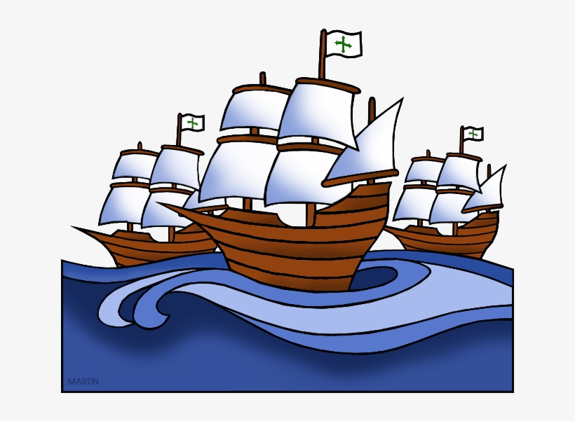 Columbus Day Clip Art By Phillip Martin, Nina, Pinta - Columbus Ships Clip Art, transparent png download