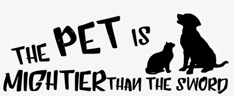 The Pet Is Mightier Than The Sword - Silhouette, transparent png download