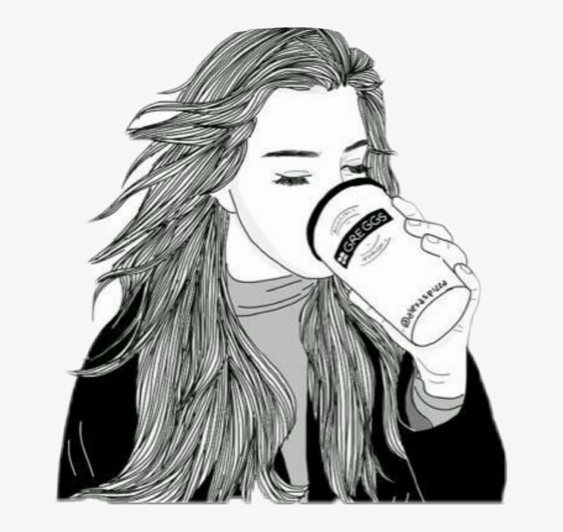 Vector Transparent Girl Starbucks Sticker By Theresa Girl