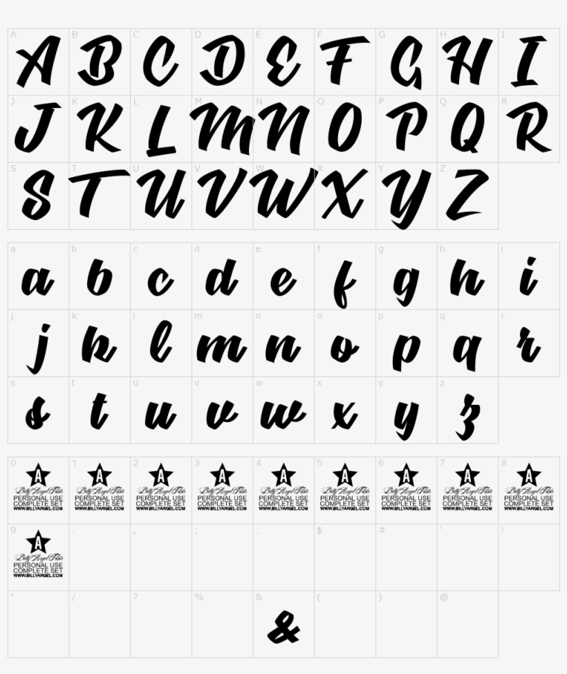 Font Characters - Graceland Personal Use Font, transparent png download
