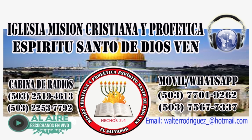 Iglesia Misión Cristiana Y Profética Espíritu Santo - Flyer, transparent png download