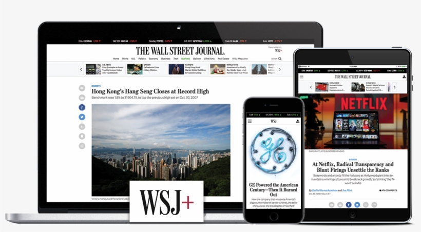 Stay Informed Wherever You Are With Our Complete Suite - Wall Street Journal, transparent png download