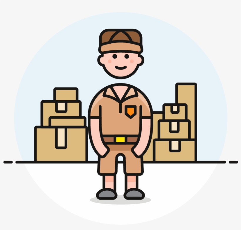 26 Mailman Package Male Caucasian - Portable Network Graphics, transparent png download