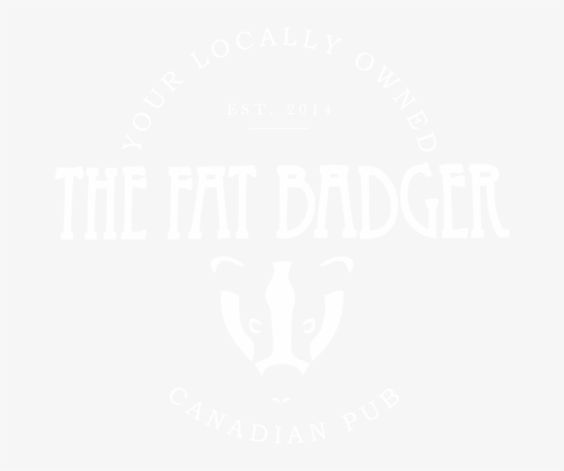 The Fat Badger White Logo - Poster, transparent png download