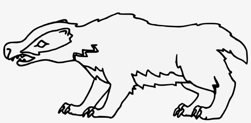 Badger Statant - Line Art, transparent png download