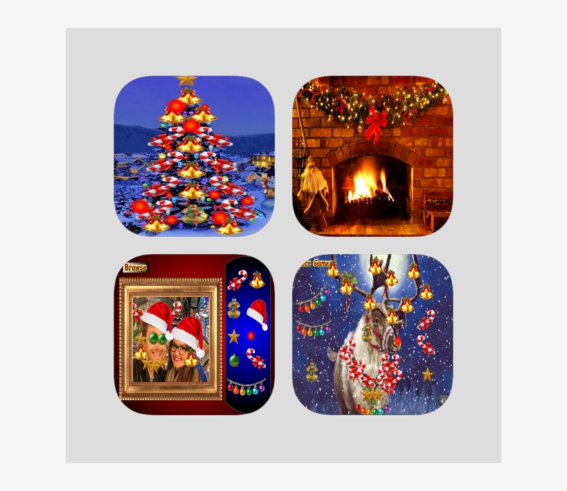3d Christmas Fire App Bundle Features 4 X Games For - Christmas Fireplace, transparent png download