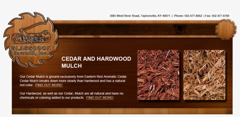 Glasscock Sawmill, Inc - Red Cedar Wood Mulch, transparent png download