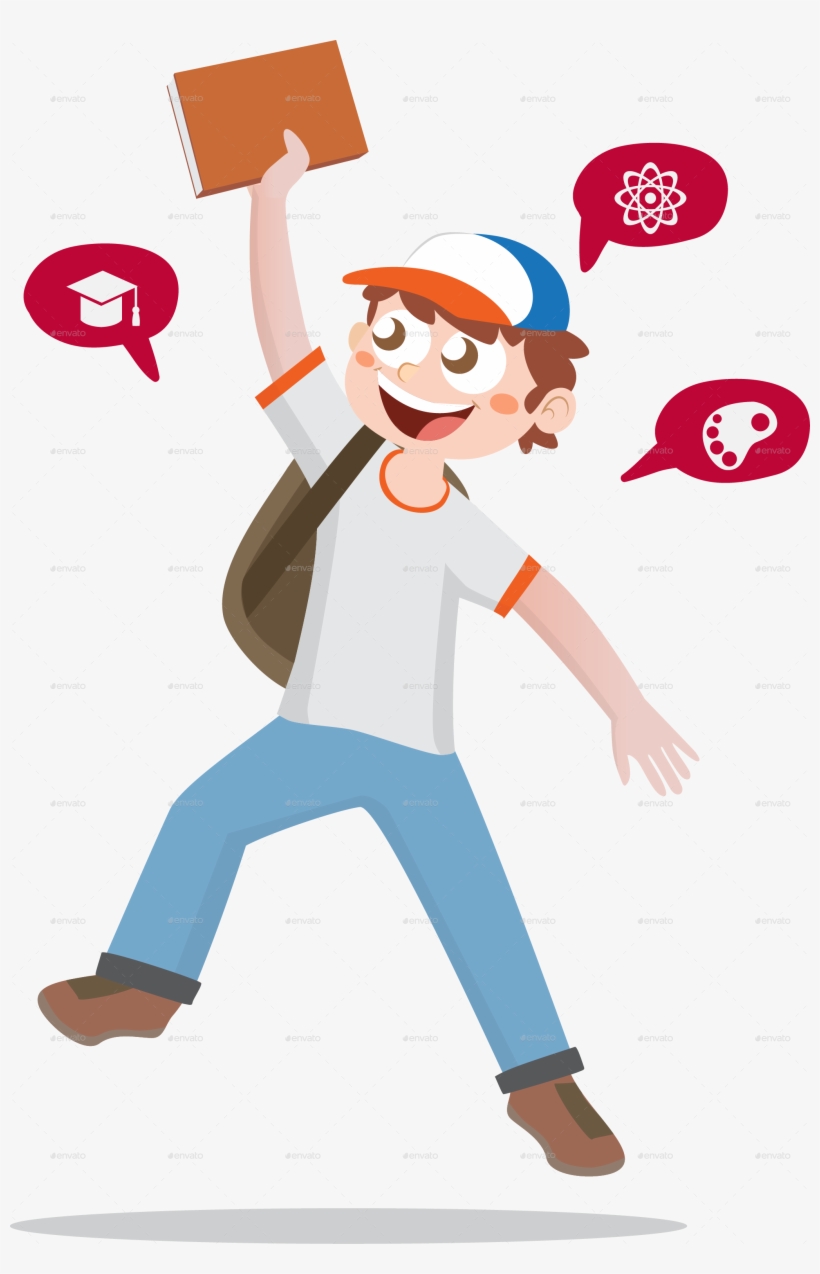 Svg Transparent Boy Transparent School - Cartoon, transparent png download