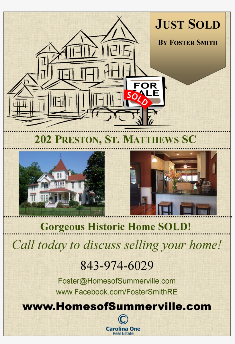 202 Preston - Sold Sign, transparent png download