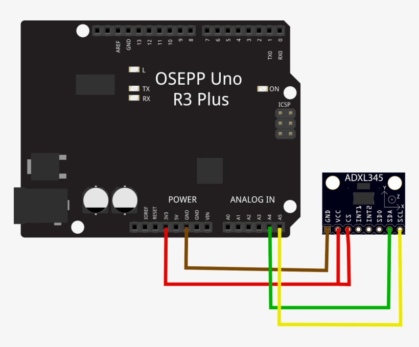 Accel 02 84 Adxl345 Uno2 83 - Arduino Uno Dht11 Lcd, transparent png download