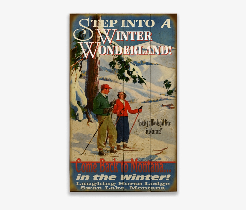 View Zoom Winter Wonderland Sign - Skiing, transparent png download