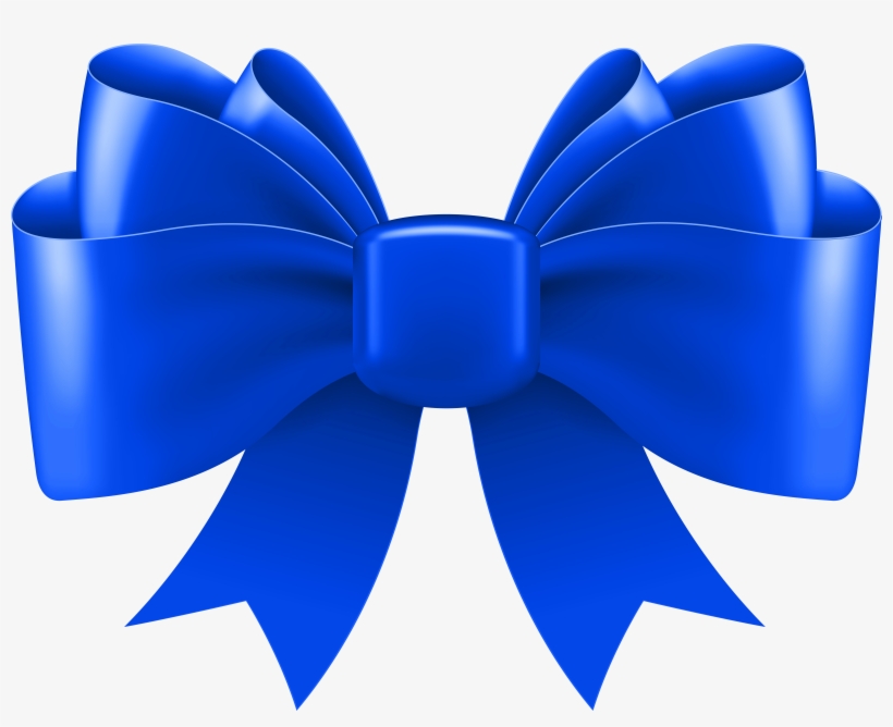 Blue Bow Decorative Png Clip Art Image, transparent png download