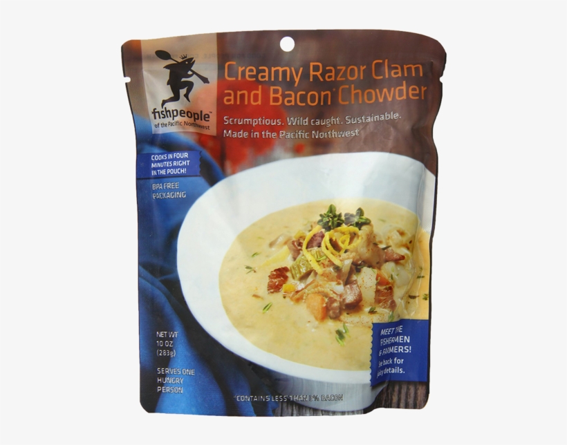 Fishpeople Creamy Razor Clam And Bacon Chowder - Fishpeople, transparent png download