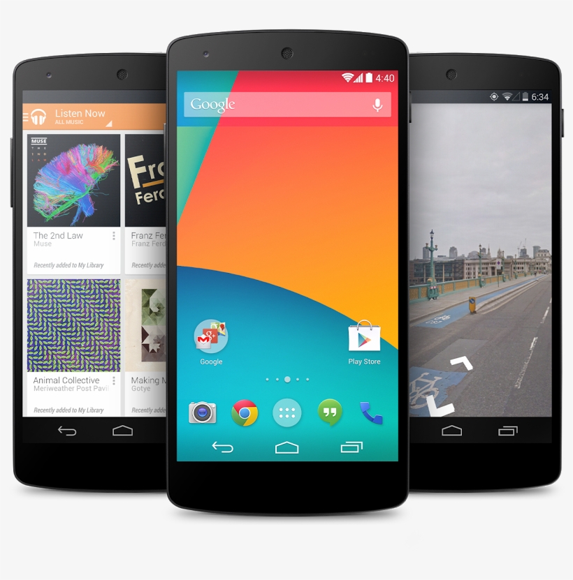 4 Kitkat Is Official, Launching On The Nexus - Nexus 5 Android Kitkat, transparent png download