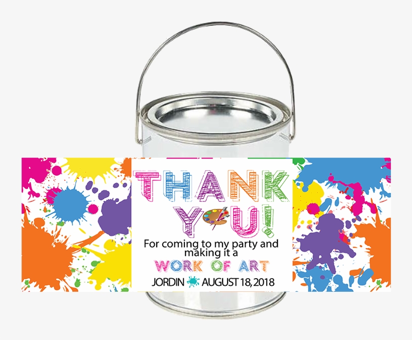 Personalized Paint Bucket Party Favor-set Of - Lid, transparent png download