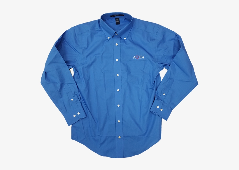Aqha French Blue Button Down - Button, transparent png download