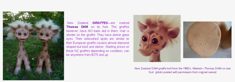 The Regular Dam Troll Boy And Girl Trolls Are Stamped - Giraffe, transparent png download