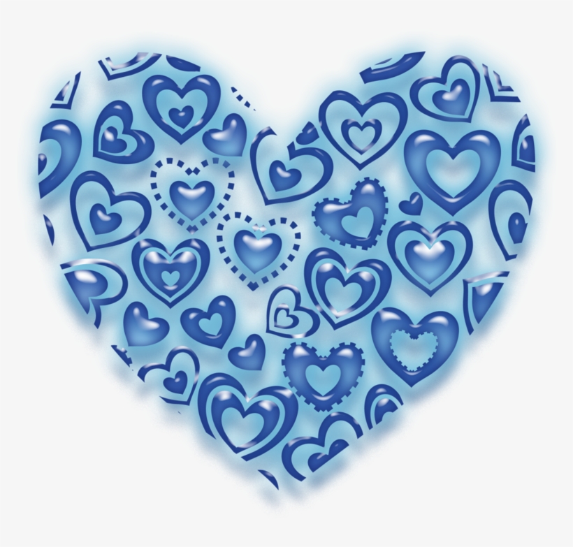 Blue Heart Of Hearts - Heart, transparent png download