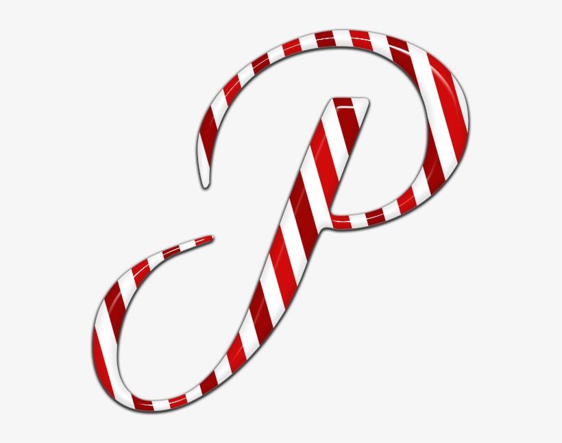 Candycane Letter P Text Candy 1488234 - Illustration, transparent png download