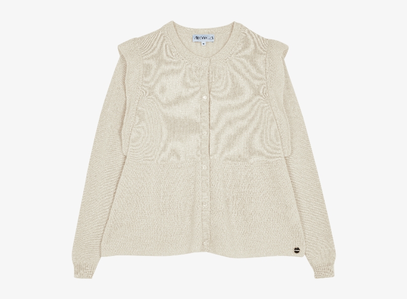 Beige Flared Cardigan - Sweater, transparent png download