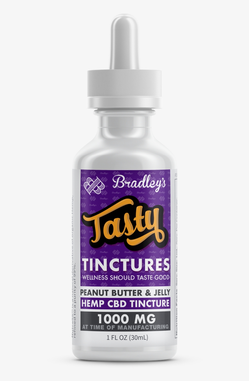 Tasty Tinctures- Peanut Butter & Jelly 1000mg - Plastic Bottle, transparent png download